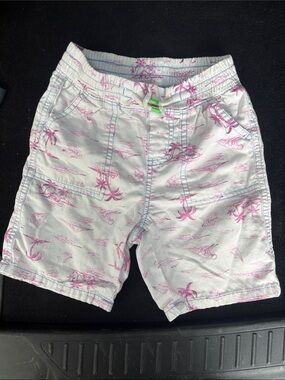 Boys Swim Trunks with Tropical Print